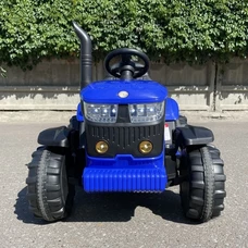 Детский электромобиль трактор M 5852 EBLR-4 синий, с прицепом, пульт управления фото 14