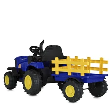 Детский электромобиль трактор M 5852 EBLR-4 синий, с прицепом, пульт управления фото 31