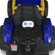 Детский электромобиль трактор M 5852 EBLR-4 синий, с прицепом, пульт управления фото 18