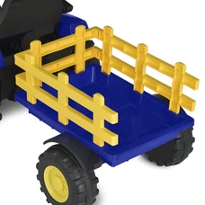 Детский электромобиль трактор M 5852 EBLR-4 синий, с прицепом, пульт управления фото 22