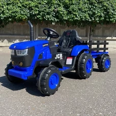 Детский электромобиль трактор M 5852 EBLR-4 синий, с прицепом, пульт управления фото 54