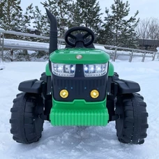 Детский электромобиль трактор M 5852 EBLR-5 зеленый, с прицепом, пульт управления фото 14