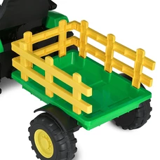 Детский электромобиль трактор M 5852 EBLR-5 зеленый, с прицепом, пульт управления фото 22