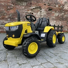 Детский электромобиль трактор M 5852 EBLR-6 желтый, с прицепом, пульт управления