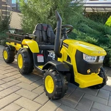 Детский электромобиль трактор M 5852 EBLR-6 желтый, с прицепом, пульт управления фото 14