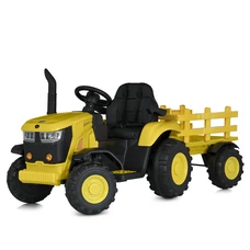 Детский электромобиль трактор M 5852 EBLR-6 желтый, с прицепом, пульт управления фото 53