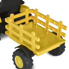 Детский электромобиль трактор M 5852 EBLR-6 желтый, с прицепом, пульт управления фото 32