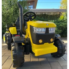 Детский электромобиль трактор M 5852 EBLR-6 желтый, с прицепом, пульт управления фото 41