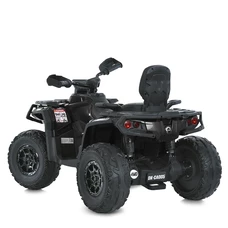 Детский квадроцикл на аккумуляторе M 6080 EBLR-2 черный, кожаное сиденье фото 21