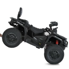 Детский квадроцикл на аккумуляторе M 6080 EBLR-2 черный, кожаное сиденье фото 41