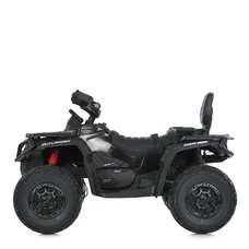 Детский квадроцикл на аккумуляторе M 6080 EBLR-2 черный, кожаное сиденье фото 54