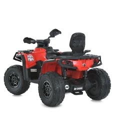 Детский квадроцикл на аккумуляторе M 6080 EBLR-3 красный, кожаное сиденье фото 21