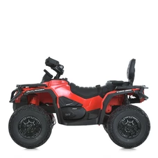 Детский квадроцикл на аккумуляторе M 6080 EBLR-3 красный, кожаное сиденье фото 37