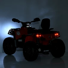 Детский квадроцикл на аккумуляторе M 6080 EBLR-3 красный, кожаное сиденье фото 63
