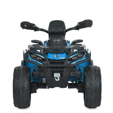 Детский квадроцикл на аккумуляторе M 6080 EBLR-4 синий, кожаное сиденье фото 14