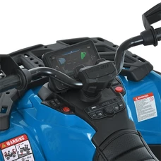 Детский квадроцикл на аккумуляторе M 6080 EBLR-4 синий, кожаное сиденье фото 16