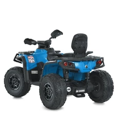 Детский квадроцикл на аккумуляторе M 6080 EBLR-4 синий, кожаное сиденье фото 21