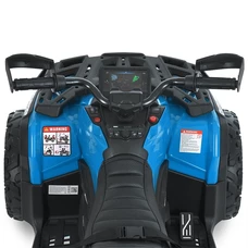 Детский квадроцикл на аккумуляторе M 6080 EBLR-4 синий, кожаное сиденье фото 92
