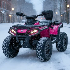 Детский электро квадрик M 6080 EBLR-8-2 розовый, с пультом управления