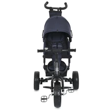 Трехколесный велосипед для детей Turbo Trike MT 1005-9 темно-синий, с родительской ручкой фото 14