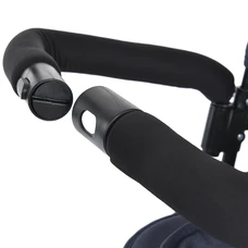 Трехколесный велосипед для детей Turbo Trike MT 1005-9 темно-синий, с родительской ручкой фото 41