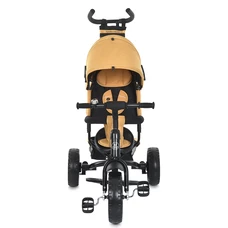 Трехколесный велосипед для детей Turbo Trike MT 1005-10 желтый, с родительской ручкой фото 14