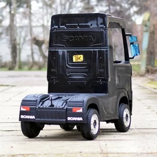 Детский электромобиль грузовик M 6062 EBLR-2 черный, Scania, 4 мотора фото 14
