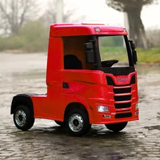 Детский электромобиль грузовик M 6062 EBLR-3 красный, Scania, 4 мотора фото 14