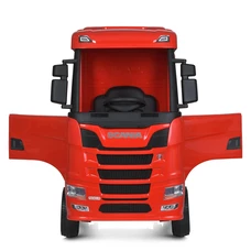 Детский электромобиль грузовик M 6062 EBLR-3 красный, Scania, 4 мотора фото 16