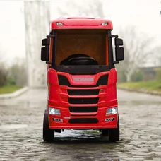 Детский электромобиль грузовик M 6062 EBLR-3 красный, Scania, 4 мотора фото 21