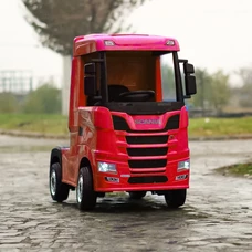 Детский электромобиль грузовик M 6062 EBLR-3 красный, Scania, 4 мотора фото 86