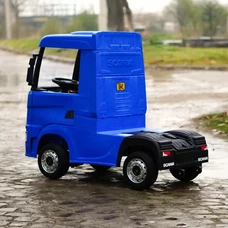 Детский электромобиль грузовик M 6062 EBLR-4 синий, Scania, 4 мотора фото 21