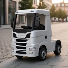 Детский электромобиль грузовик M 6062 EBLR-11 серый, Scania, 4 мотора