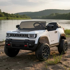 Детский электромобиль джип JJ 2500 EBLR-1 (24V) белый, двухместное сиденье