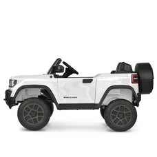 Детский электромобиль джип JJ 2500 EBLR-1 (24V) белый, двухместное сиденье фото 18