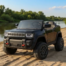 Детский электромобиль джип JJ 2500 EBLR-2 (24V) черный, двухместное сиденье
