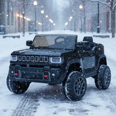 Детский электромобиль джип JJ 2500 EBLR-2 (24V) черный, двухместное сиденье фото 21