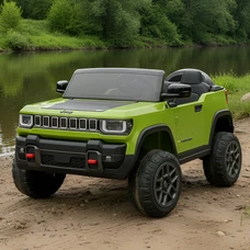 Детский электромобиль джип JJ 2500 EBLR-5 (24V) зеленый, двухместное сиденье