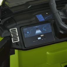 Детский электромобиль джип JJ 2500 EBLR-5 (24V) зеленый, двухместное сиденье фото 11