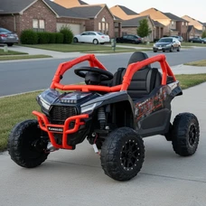 Детский электромобиль багги JS 330 EBLR-2-3 (24V) черно-красный, с пультом управления фото 21