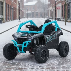 Детский электромобиль багги JS 330 EBLR-2-4 (24V) черно-синий, с пультом управления