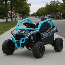 Детский электромобиль багги JS 330 EBLR-2-4 (24V) черно-синий, с пультом управления фото 21