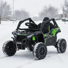 Детский электромобиль багги JS 330 EBLR-2-5 (24V) черно-зеленый, с пультом управления