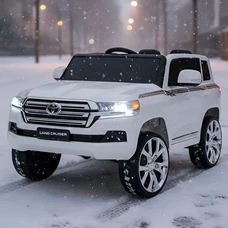 Детский электромобиль JJ 2022 EBLR-1 (24V) джип Toyota белый, четыре мотора фото 21