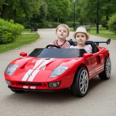 Двухместная детская машина M 6107 (2) ABLR-3 (24V) красная, Ford, надувные колеса фото 14