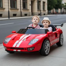 Двухместная детская машина M 6107 (2) ABLR-3 (24V) красная, Ford, надувные колеса фото 54