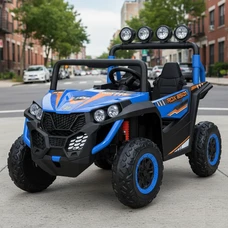 Двухместный детский электромобиль багги M 6058 EBLR-4 (24V) синий, с пультом управления