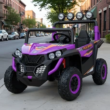 Двухместный детский электромобиль багги M 6058 EBLR-9 (24V) фиолетовый, с пультом управления
