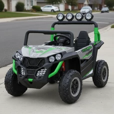 Двухместный детский электромобиль багги M 6058 EBLR-11 (24V) серый, с пультом управления