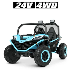 Двухместный детский электромобиль багги M 4969 EBLR-4 (24V) синий, моторы 4х80W фото 21